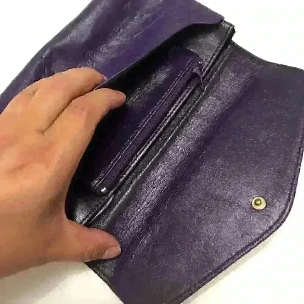 VTG FAUX OSTRIGE LEATHER WALLET